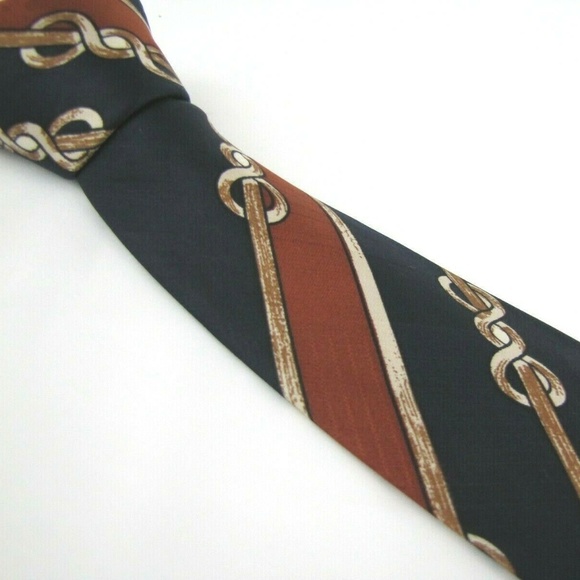 LANVIN Tie Nautical Rope Knots Couture GOGO Mod - Picture 1 of 8